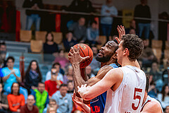Basketball, Win2Day Superliga 2022/23, 6. Qualifikationsrunde, Traiskirchen Lions, BBC Nord Dragonz, Aristide Boya (24)