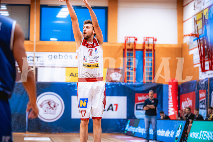 Basketball, Win2Day Superliga 2022/23, 6. Qualifikationsrunde, Traiskirchen Lions, BBC Nord Dragonz, Jonas Winkler (17)