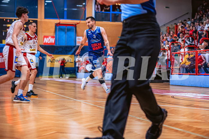 Basketball, Win2Day Superliga 2022/23, 6. Qualifikationsrunde, Traiskirchen Lions, BBC Nord Dragonz, Petar Cosic (3)