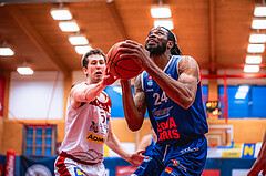 Basketball, Win2Day Superliga 2022/23, 6. Qualifikationsrunde, Traiskirchen Lions, BBC Nord Dragonz, Aristide Boya (24)