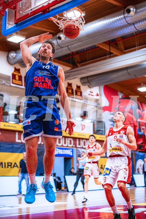 Basketball, Win2Day Superliga 2022/23, 6. Qualifikationsrunde, Traiskirchen Lions, BBC Nord Dragonz, Jordan David Roberts (18)
