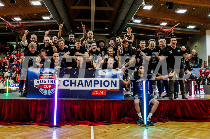 Basketball, Basketball Austria CUP 2023/24, Finale, Traiskirchen Lions, Flyers Wels, Raiffeisen Flyers Wels - Cupsieger 2023/24