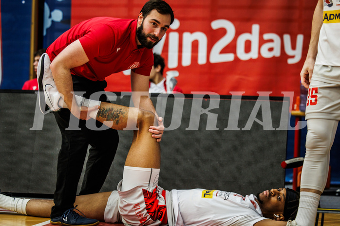 Basketball, Basketball Austria CUP 2023/24, Finale, Traiskirchen Lions, Flyers Wels, Jaquan Lawrence (40)