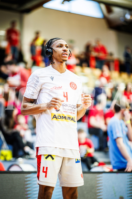 Basketball, Basketball Austria CUP 2023/24, Finale, Traiskirchen Lions, Flyers Wels, Demarcus Demonia (4)