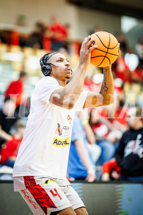 Basketball, Basketball Austria CUP 2023/24, Finale, Traiskirchen Lions, Flyers Wels, Demarcus Demonia (4)