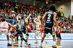 Basketball, Basketball Austria CUP 2023/24, Finale, Traiskirchen Lions, Flyers Wels, Edgars Lasenbergs (25)