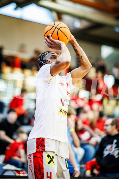 Basketball, Basketball Austria CUP 2023/24, Finale, Traiskirchen Lions, Flyers Wels, Demarcus Demonia (4)