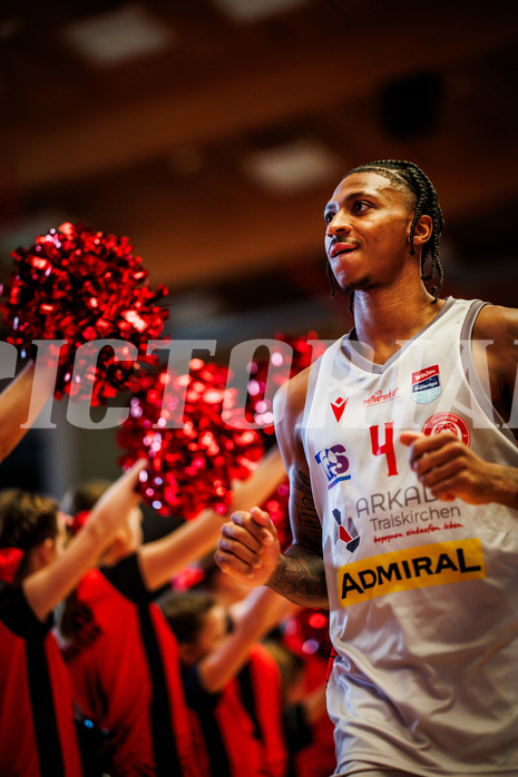 Basketball, Basketball Austria CUP 2023/24, Finale, Traiskirchen Lions, Flyers Wels, Demarcus Demonia (4)