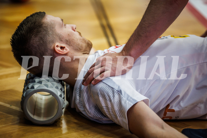 Basketball, Basketball Austria CUP 2023/24, Finale, Traiskirchen Lions, Flyers Wels, Edgars Lasenbergs (25)
