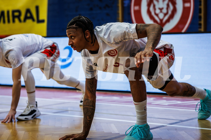 Basketball, Basketball Austria CUP 2023/24, Finale, Traiskirchen Lions, Flyers Wels, Demarcus Demonia (4)