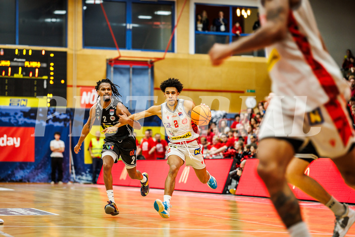 Basketball, Basketball Austria CUP 2023/24, Finale, Traiskirchen Lions, Flyers Wels, Obinna Anthony Ndukwe (2)
