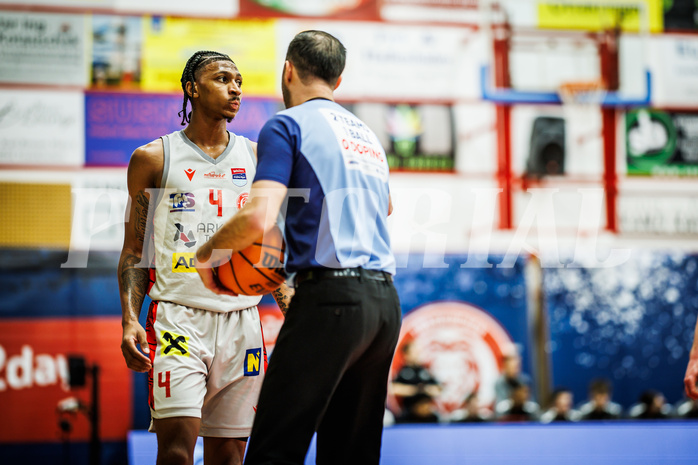 Basketball, Basketball Austria CUP 2023/24, Finale, Traiskirchen Lions, Flyers Wels, Demarcus Demonia (4), SR Milad