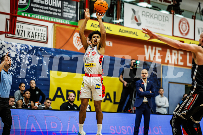 Basketball, Basketball Austria CUP 2023/24, Finale, Traiskirchen Lions, Flyers Wels, Obinna Anthony Ndukwe (2)