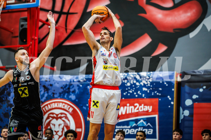 Basketball, Basketball Austria CUP 2023/24, Finale, Traiskirchen Lions, Flyers Wels, Fabricio Vay (11)