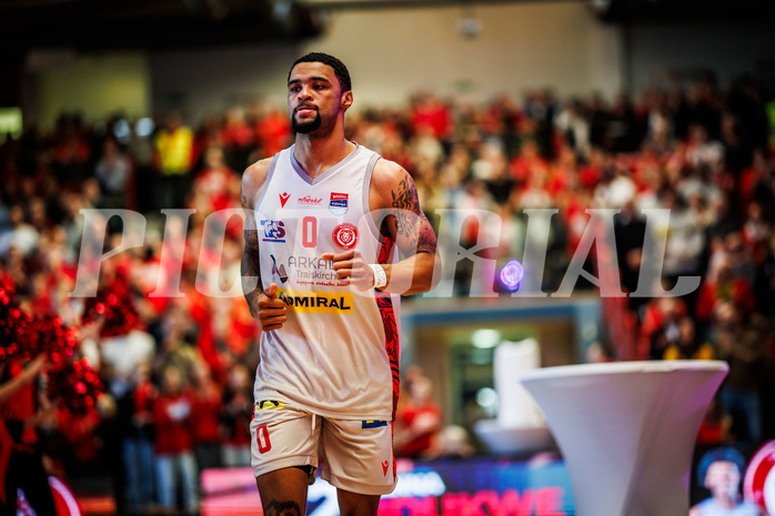 Basketball, Basketball Austria CUP 2023/24, Finale, Traiskirchen Lions, Flyers Wels, Manuel Patterson Jr (0)