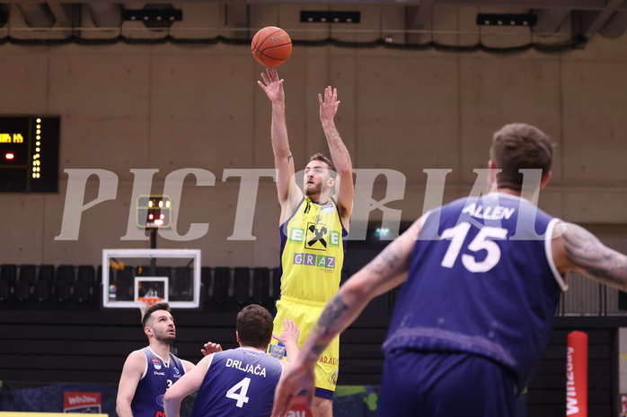 10.04.2023, Graz, Raiffeisen Sportpark Graz, Basketball Superliga 2022/23, 9. Qualifikationsrunde, UBSC Raiffeisen Graz vs. COLDAMARIS BBC Nord Dragonz