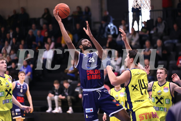 10.04.2023, Graz, Raiffeisen Sportpark Graz, Basketball Superliga 2022/23, 9. Qualifikationsrunde, UBSC Raiffeisen Graz vs. COLDAMARIS BBC Nord Dragonz