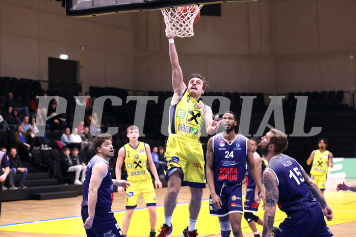 10.04.2023, Graz, Raiffeisen Sportpark Graz, Basketball Superliga 2022/23, 9. Qualifikationsrunde, UBSC Raiffeisen Graz vs. COLDAMARIS BBC Nord Dragonz