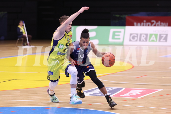 10.04.2023, Graz, Raiffeisen Sportpark Graz, Basketball Superliga 2022/23, 9. Qualifikationsrunde, UBSC Raiffeisen Graz vs. COLDAMARIS BBC Nord Dragonz