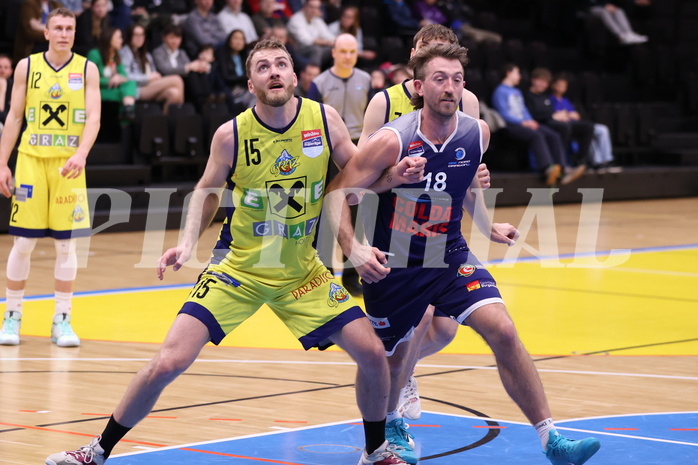 10.04.2023, Graz, Raiffeisen Sportpark Graz, Basketball Superliga 2022/23, 9. Qualifikationsrunde, UBSC Raiffeisen Graz vs. COLDAMARIS BBC Nord Dragonz
