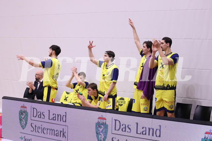 10.04.2023, Graz, Raiffeisen Sportpark Graz, Basketball Superliga 2022/23, 9. Qualifikationsrunde, UBSC Raiffeisen Graz vs. COLDAMARIS BBC Nord Dragonz