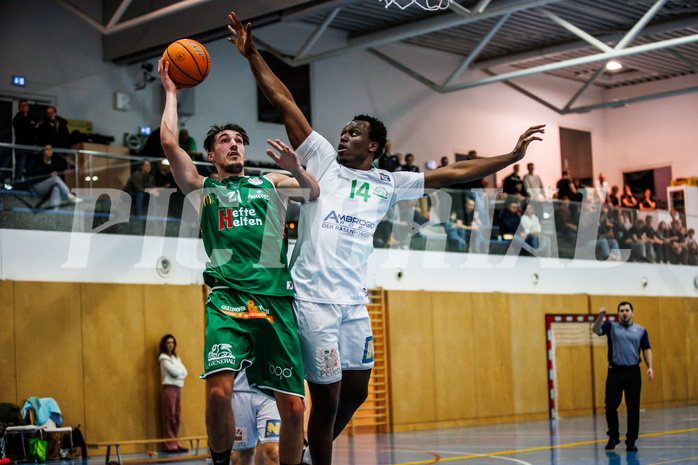Basketball, Basketball Zweite Liga 2024/25, Grunddurchgang 11.Runde, UDW Alligators, Future Team Steiermark, Benedict von Houwald (21), Kingsley Fobi (14)