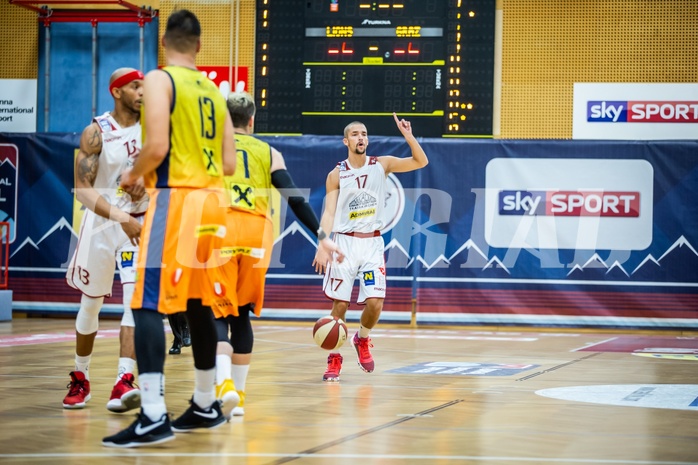 Basketball, Admiral Basketball Superliga 2019/20, Grunddurchgang 3.Runde, Traiskirchen Lions, UBSC Graz, Oscar Schmit (17)