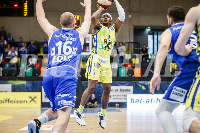 Basketball, bet-at-home Basketball Superliga 2020/21, Grunddurchgang 3. Runde, UBSC Graz, Oberwart Gunners, Stanley Whittaker (3)