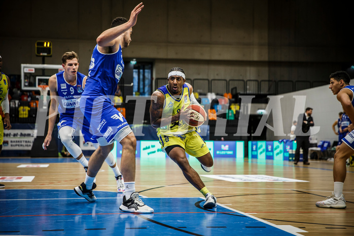 Basketball, bet-at-home Basketball Superliga 2020/21, Grunddurchgang 3.Runde, UBSC Graz, Oberwart Gunners, Lukas Drozdovsky (6)