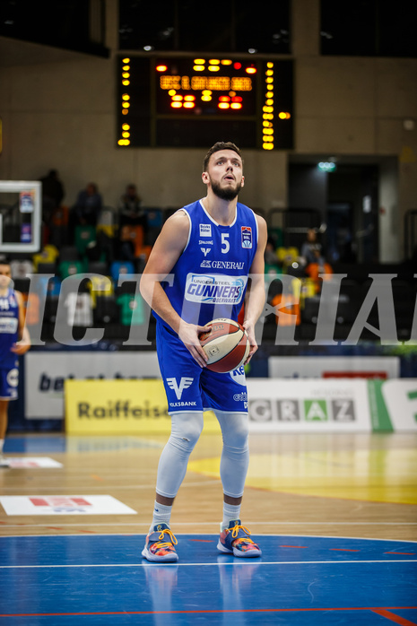 Basketball, bet-at-home Basketball Superliga 2020/21, Grunddurchgang 3. Runde, UBSC Graz, Oberwart Gunners, Ignas Fiodorovas (5)