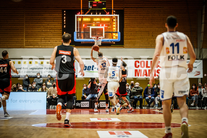Basketball, Basketball Austria, Cup Final Four 2021/22 
Herren Cupfinale, BC GGMT Vienna, Oberwart Gunners, Jonathan Knessl (12)