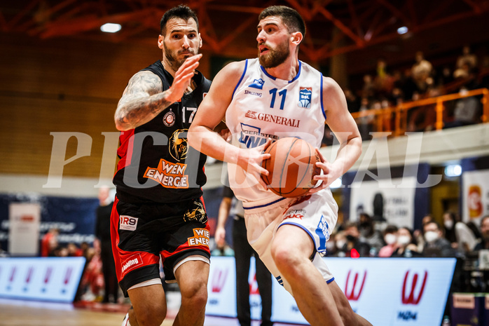 Basketball, Basketball Austria, Cup Final Four 2021/22 
Herren Cupfinale, BC GGMT Vienna, Oberwart Gunners, Ioannis Chatzinikolas (11)