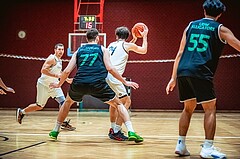 Basketball, Basketball Zweite Liga 2022/23, Grunddurchgang 6.Runde, Basket Flames, Union Deutsch Wagram Alligators, Evan Frank (24)