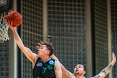 Basketball, Basketball Zweite Liga 2022/23, Grunddurchgang 6.Runde, Basket Flames, Union Deutsch Wagram Alligators, Jan Kvasnicka (7), Nikolas Susa (8)