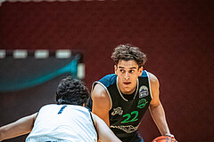 Basketball, Basketball Zweite Liga 2022/23, Grunddurchgang 6.Runde, Basket Flames, Union Deutsch Wagram Alligators, Daniele Kuchar (22)