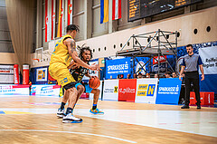 Basketball, Win2Day Superliga 2022/23, Viertelfinale Spiel 4, SKN St. Pölten Basketball, Raiffeisen Flyers Wels, Christopher Ferguson (20), Terell Allen (5)