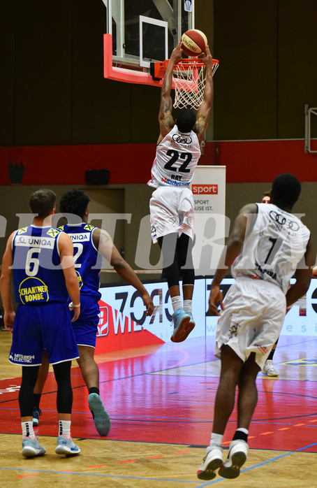 Basketball Superliga 2020/21, Grunddurchgang 6.Runde Flyers Wels vs. Swans Gmunden, Daniel Friedrich (6), Jarvis Ray (22), Austen Awosika (1),

