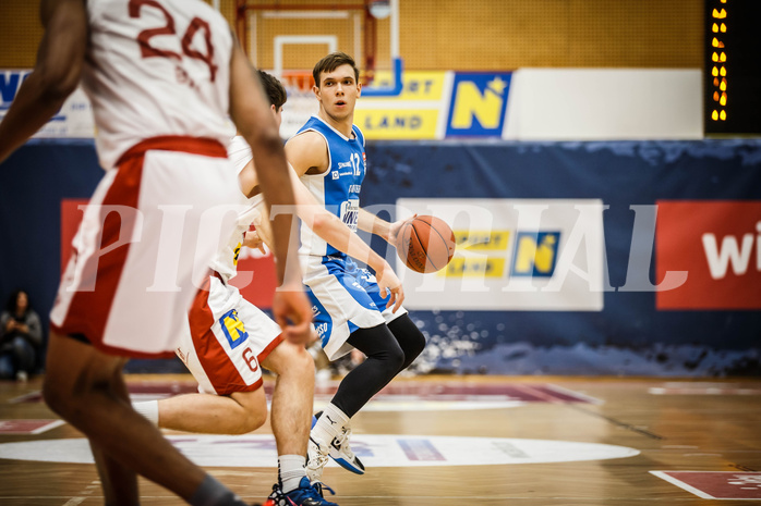 Basketball, win2day Basketball Superliga 2022/23, Grunddurchgang 8.Runde, Traiskirchen Lions, Oberwart Gunners, Jonathan Knessl (12)