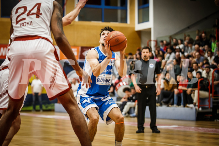 Basketball, win2day Basketball Superliga 2022/23, Grunddurchgang 8.Runde, Traiskirchen Lions, Oberwart Gunners, Derek Hanes (14)