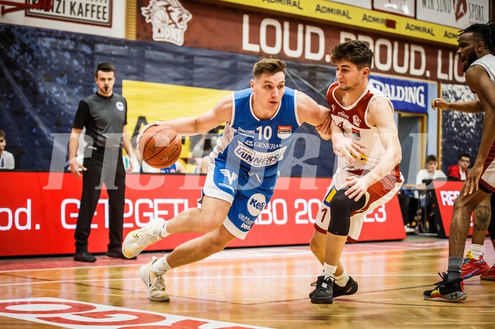 Basketball, win2day Basketball Superliga 2022/23, Grunddurchgang 8.Runde, Traiskirchen Lions, Oberwart Gunners, Brock Gardner (10)