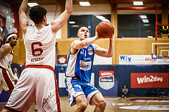 Basketball, win2day Basketball Superliga 2022/23, Grunddurchgang 8.Runde, Traiskirchen Lions, Oberwart Gunners, Sebastian Käferle (7)