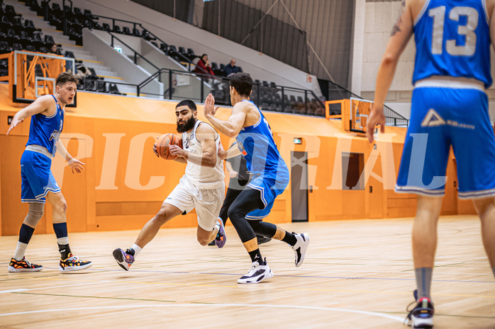 Basketball, Basketball Zweite Liga 2022/23, Grunddurchgang 11.Runde, Basket Flames, Pirlo Kufstein Towers, Faiz Jakob (27)