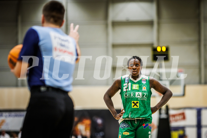Basketball, Win2Day Basketball Damen Superliga 2023/24, Playoff, Finale Spiel 3, SKN St. Pölten, UBI Graz, Janet Oriakhi (21)