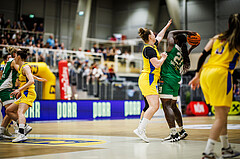 Basketball, Win2Day Basketball Damen Superliga 2023/24, Playoff, Finale Spiel 3, SKN St. Pölten, UBI Graz, Nina Krisper (11), Janet Oriakhi (21)