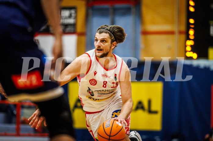 Basketball, win2day Basketball Superliga 2024/25, Grunddurchgang 20.Runde, Traiskirchen Lions, BBC Nord Dragonz, Moritz Lanegger-Rest (8)