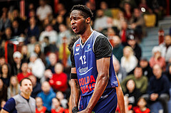 Basketball, win2day Basketball Superliga 2024/25, Grunddurchgang 20.Runde, Traiskirchen Lions, BBC Nord Dragonz, Peter Turay (12)