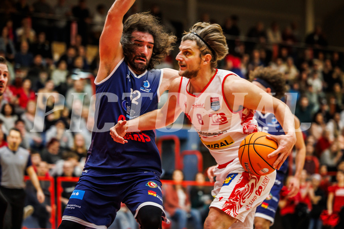 Basketball, win2day Basketball Superliga 2024/25, Grunddurchgang 20.Runde, Traiskirchen Lions, BBC Nord Dragonz, Moritz Lanegger-Rest (8)