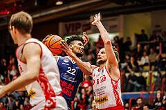Basketball, win2day Basketball Superliga 2024/25, Grunddurchgang 20.Runde, Traiskirchen Lions, BBC Nord Dragonz, Jalen Green (22)