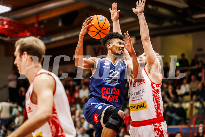 Basketball, win2day Basketball Superliga 2024/25, Grunddurchgang 20.Runde, Traiskirchen Lions, BBC Nord Dragonz, Jalen Green (22)