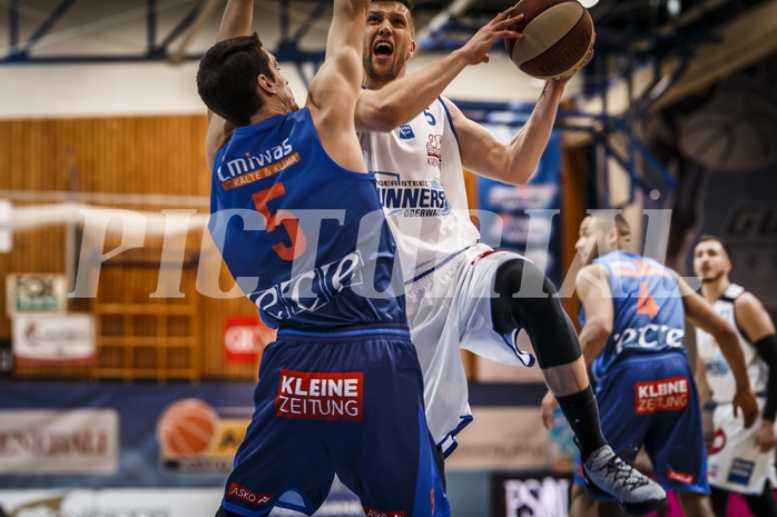 Basketball, ABL 2018/19, Grunddurchgang 25.Runde, Oberwart Gunners, Kapfenberg Bulls, Andrius Mikutis (5)